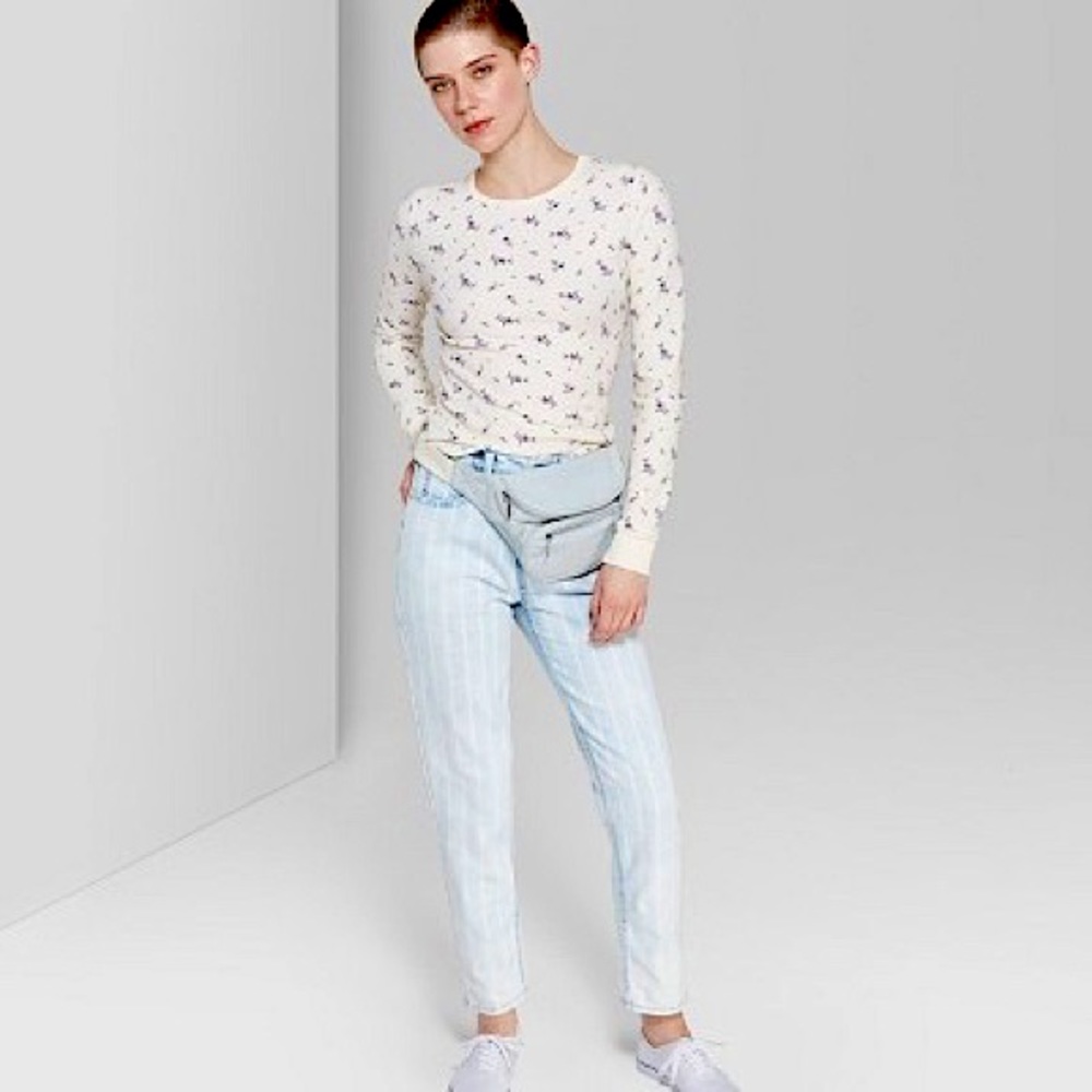 Wild Fable Pinstripe Mom Jeans
